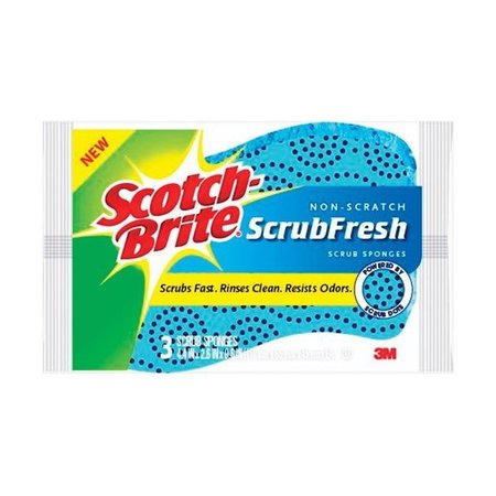 3M 3M 1749936 2.6 x 4.4 in. Scotch-Brite Scrubfresh Fiber Scrub Sponge 1749936